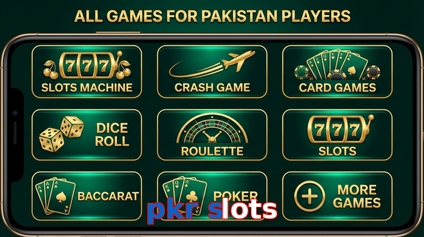 Main screen of Pkr Slots games page for PK players