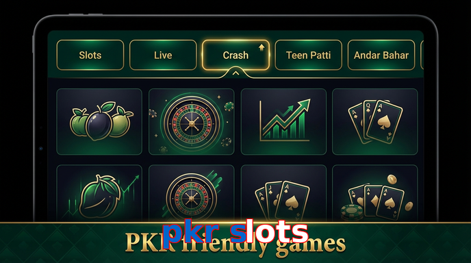 Game list for Pkr Slots games section